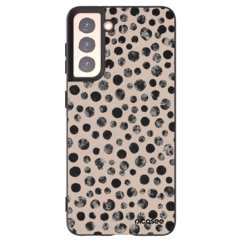 Picasee silikonový černý obal pro Samsung Galaxy S21 5G G991B - Dots