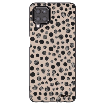 Picasee silikonový černý obal pro Samsung Galaxy A12 A125F - Dots
