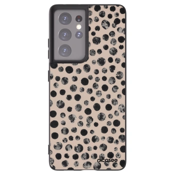 Picasee silikonový černý obal pro Samsung Galaxy S21 Ultra 5G G998B - Dots