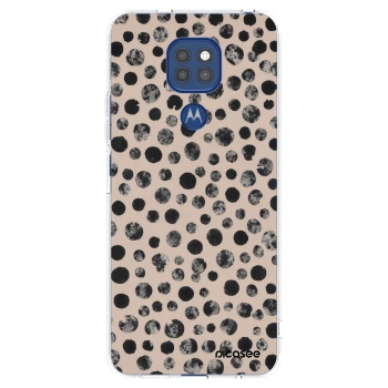 Picasee silikonový průhledný obal pro Motorola Moto G9 Play - Dots