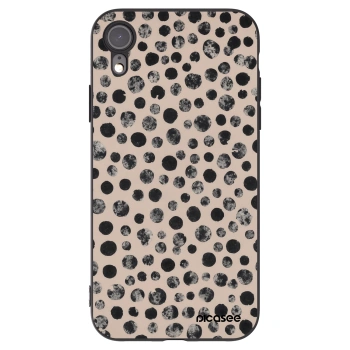 Picasee silikonový černý obal pro Apple iPhone XR - Dots