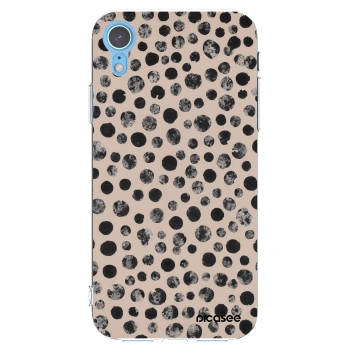 Picasee silikonový průhledný obal pro Apple iPhone XR - Dots