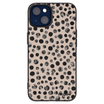 Picasee silikonový černý obal pro Apple iPhone 14 - Dots