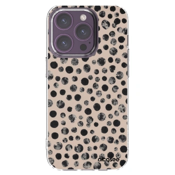 Picasee silikonový průhledný obal pro Apple iPhone 14 Pro - Dots