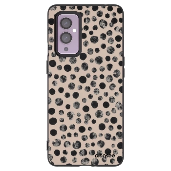 Picasee silikonový černý obal pro OnePlus 9 - Dots