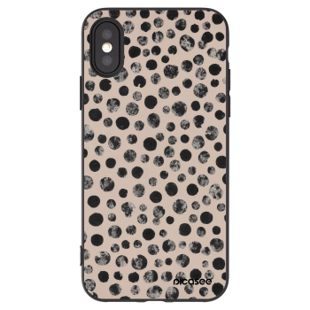 Picasee silikonový černý obal pro Apple iPhone X/XS - Dots