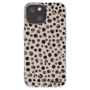 Picasee silikonový průhledný obal pro Apple iPhone 15 - Dots