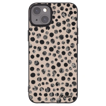 Picasee silikonový černý obal pro Apple iPhone 15 Plus - Dots