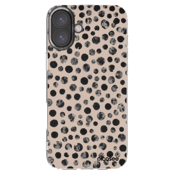 Picasee silikonový průhledný obal pro Apple iPhone 16 Plus - Dots