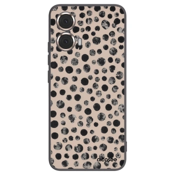 Picasee silikonový černý obal pro Motorola Moto G85 - Dots
