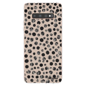 Picasee silikonový průhledný obal pro Samsung Galaxy S10 Plus G975 - Dots