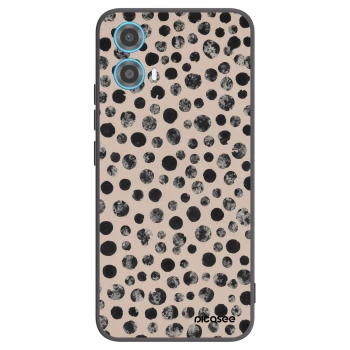 Picasee silikonový černý obal pro Motorola Moto G34 5G - Dots