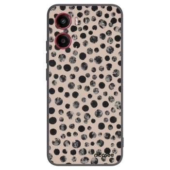 Picasee silikonový černý obal pro Motorola Moto G05 - Dots