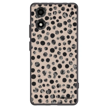Picasee silikonový černý obal pro Motorola Moto E14 - Dots