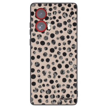 Picasee silikonový černý obal pro Motorola Edge 50 Fusion - Dots