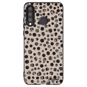 Picasee silikonový černý obal pro Huawei P30 Lite - Dots