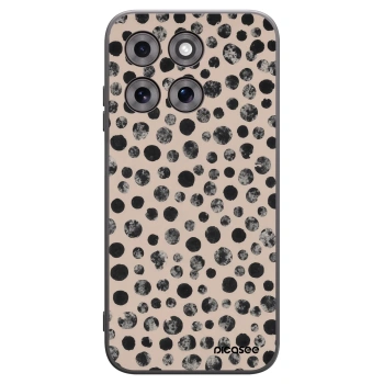 Picasee silikonový černý obal pro Motorola Moto G77 - Dots