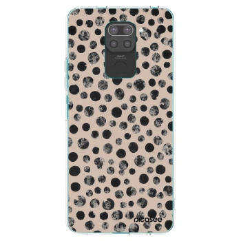 Picasee silikonový černý obal pro Xiaomi Redmi Note 9 - Dots