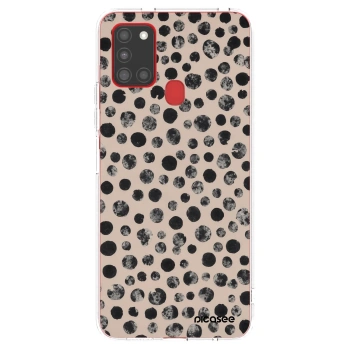 Picasee silikonový průhledný obal pro Samsung Galaxy A21s - Dots