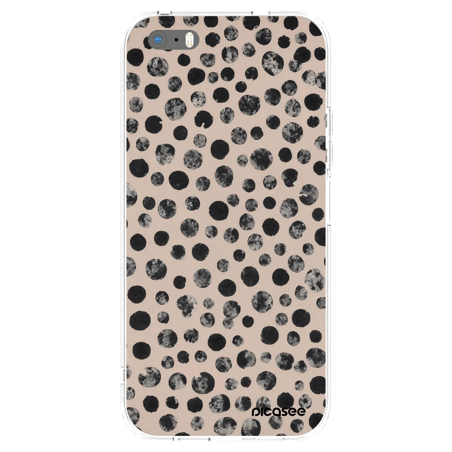 Picasee silikonový průhledný obal pro Apple iPhone 5/5S/SE - Dots