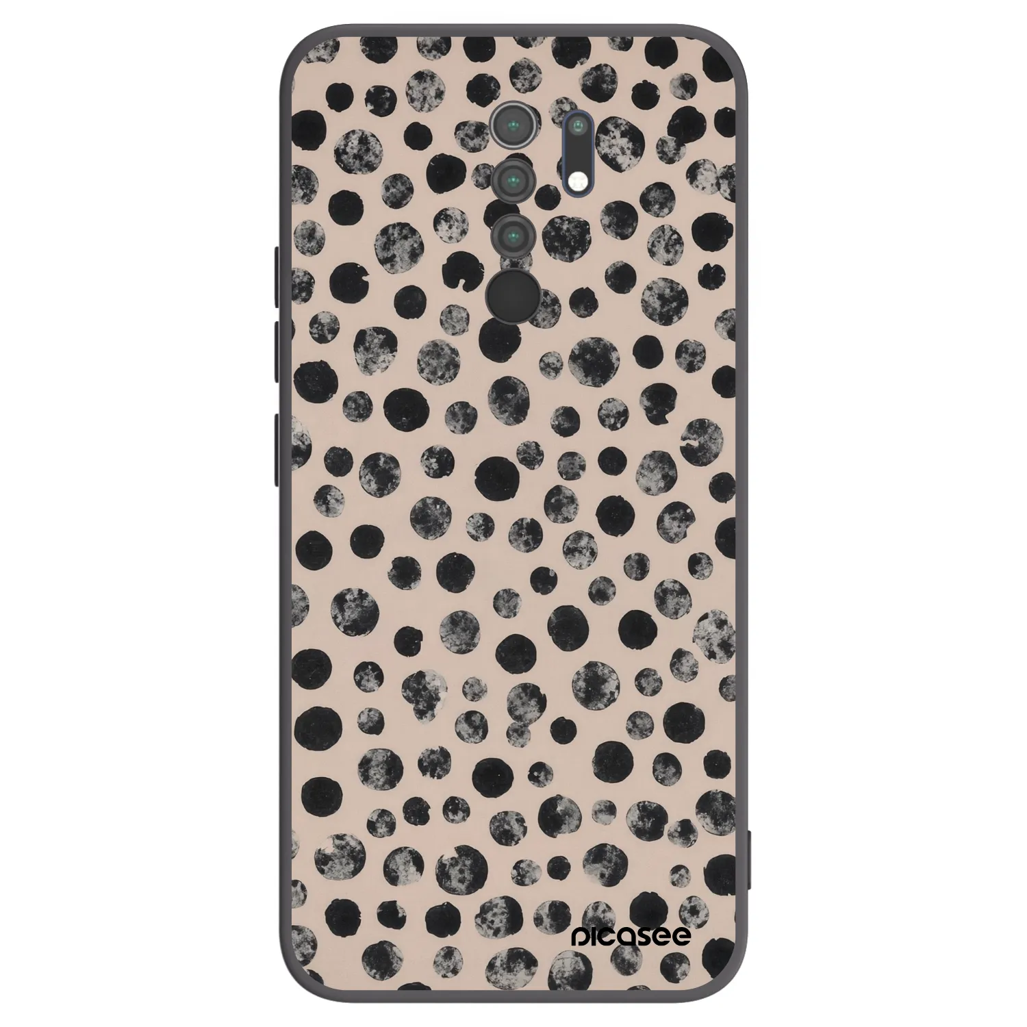 Picasee silikonový černý obal pro Xiaomi Redmi 9 - Dots