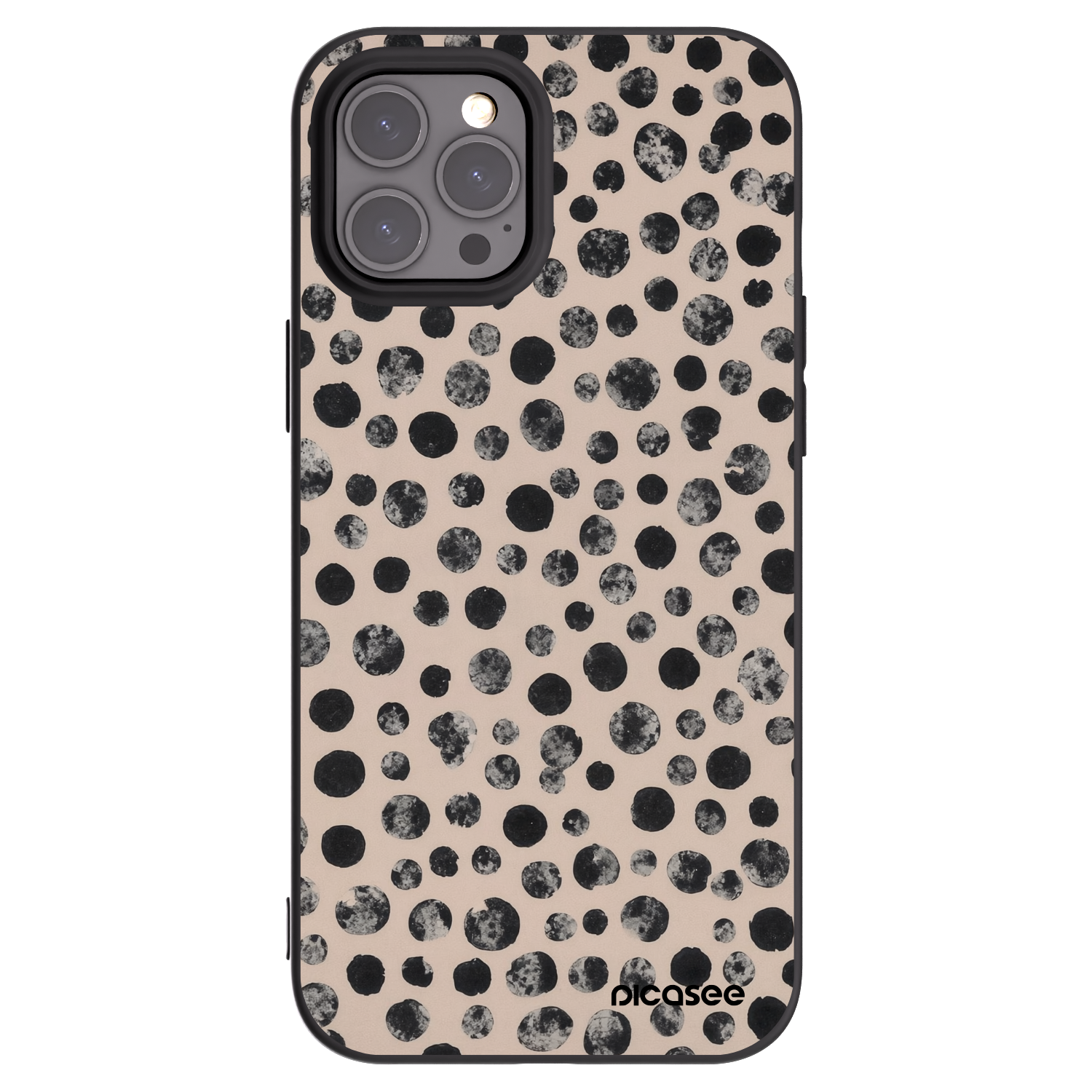 Picasee silikonový černý obal pro Apple iPhone 12 Pro Max - Dots