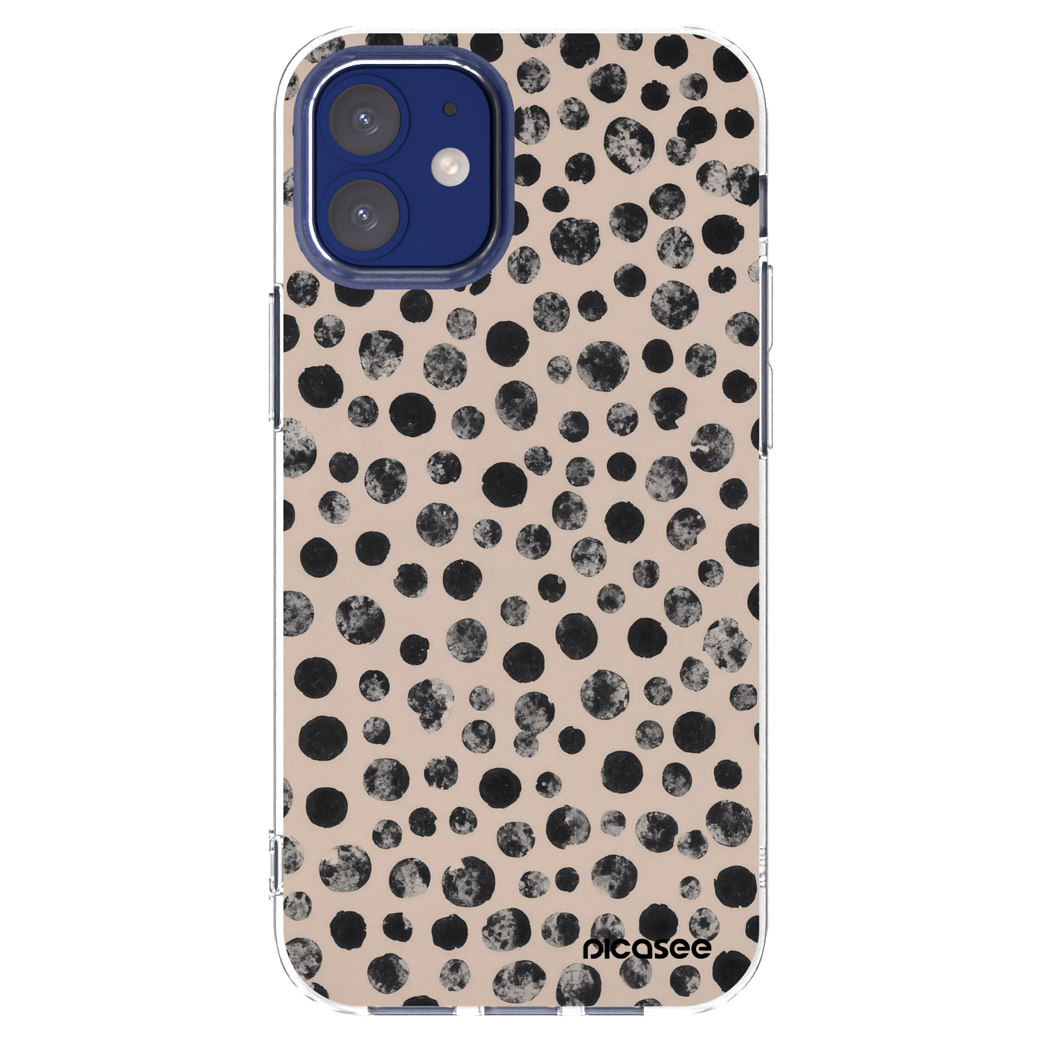 Picasee silikonový průhledný obal pro Apple iPhone 12 mini - Dots