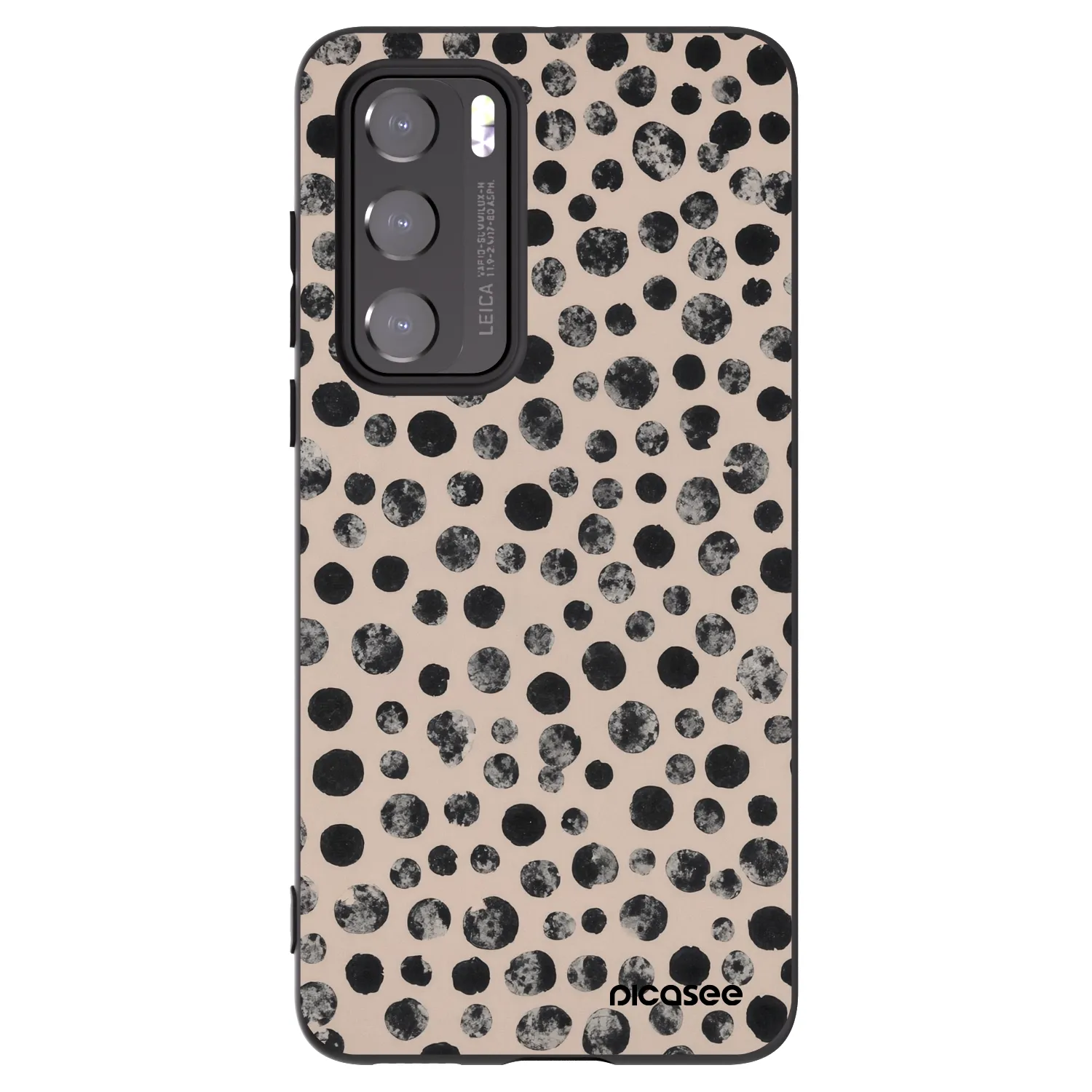 Picasee silikonový černý obal pro Huawei P40 - Dots