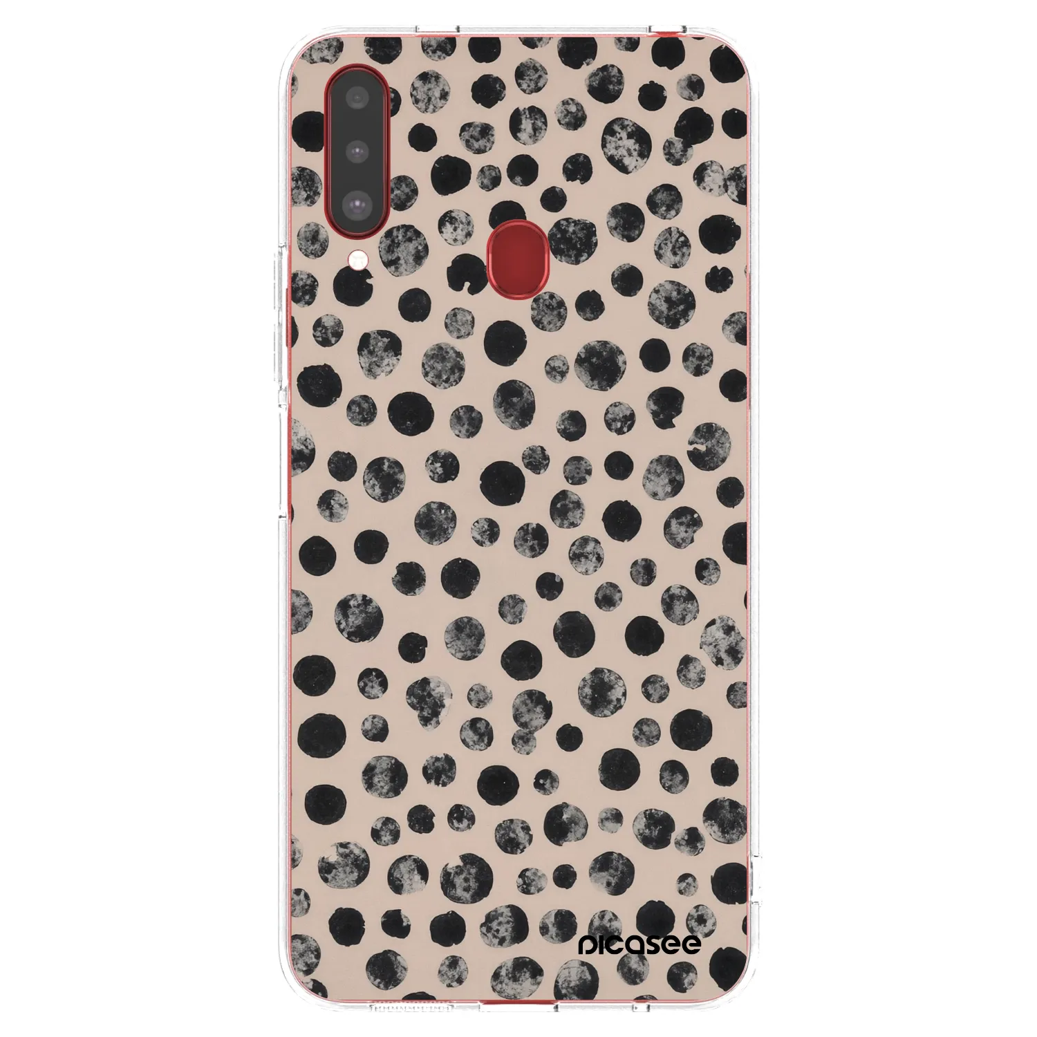 Picasee silikonový průhledný obal pro Samsung Galaxy A20s - Dots