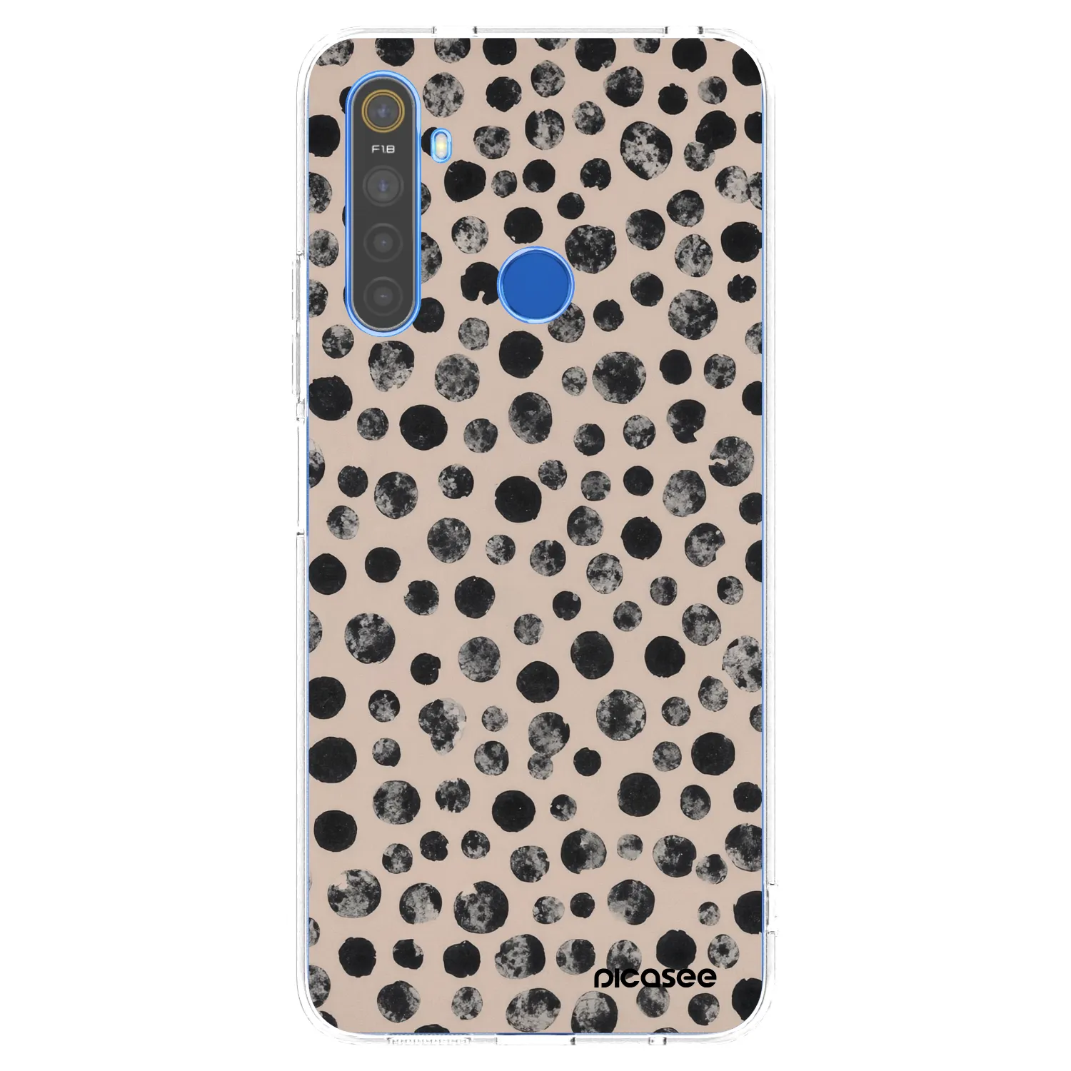 Picasee silikonový průhledný obal pro Realme 5 - Dots