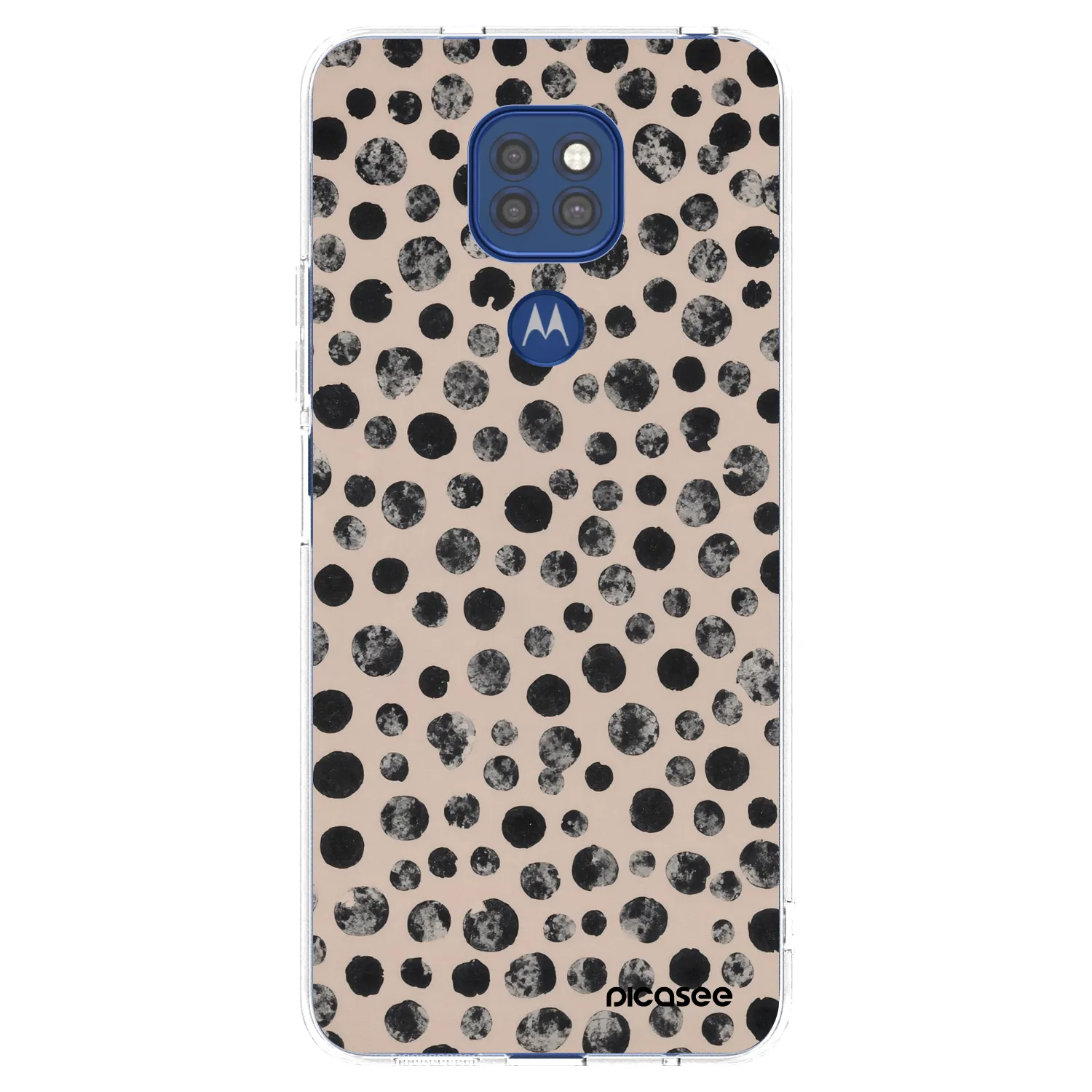 Picasee silikonový průhledný obal pro Motorola Moto G9 Play - Dots