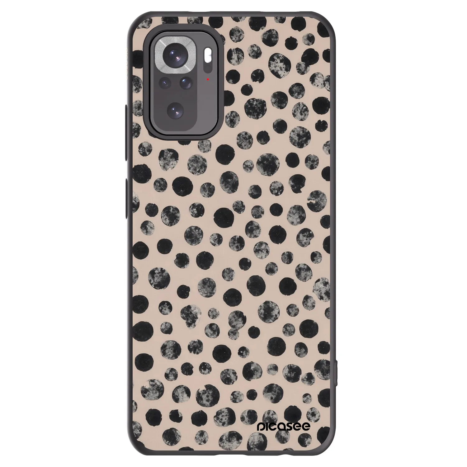 Picasee silikonový černý obal pro Xiaomi Redmi Note 10 - Dots