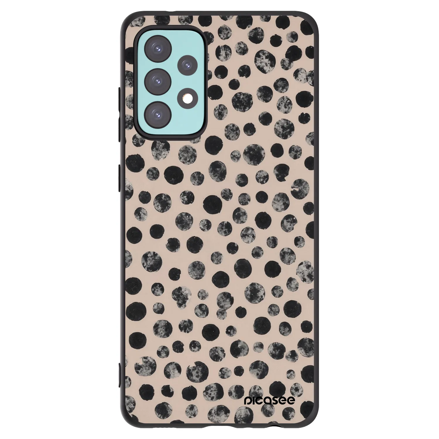 Picasee silikonový černý obal pro Samsung Galaxy A72 A725F - Dots