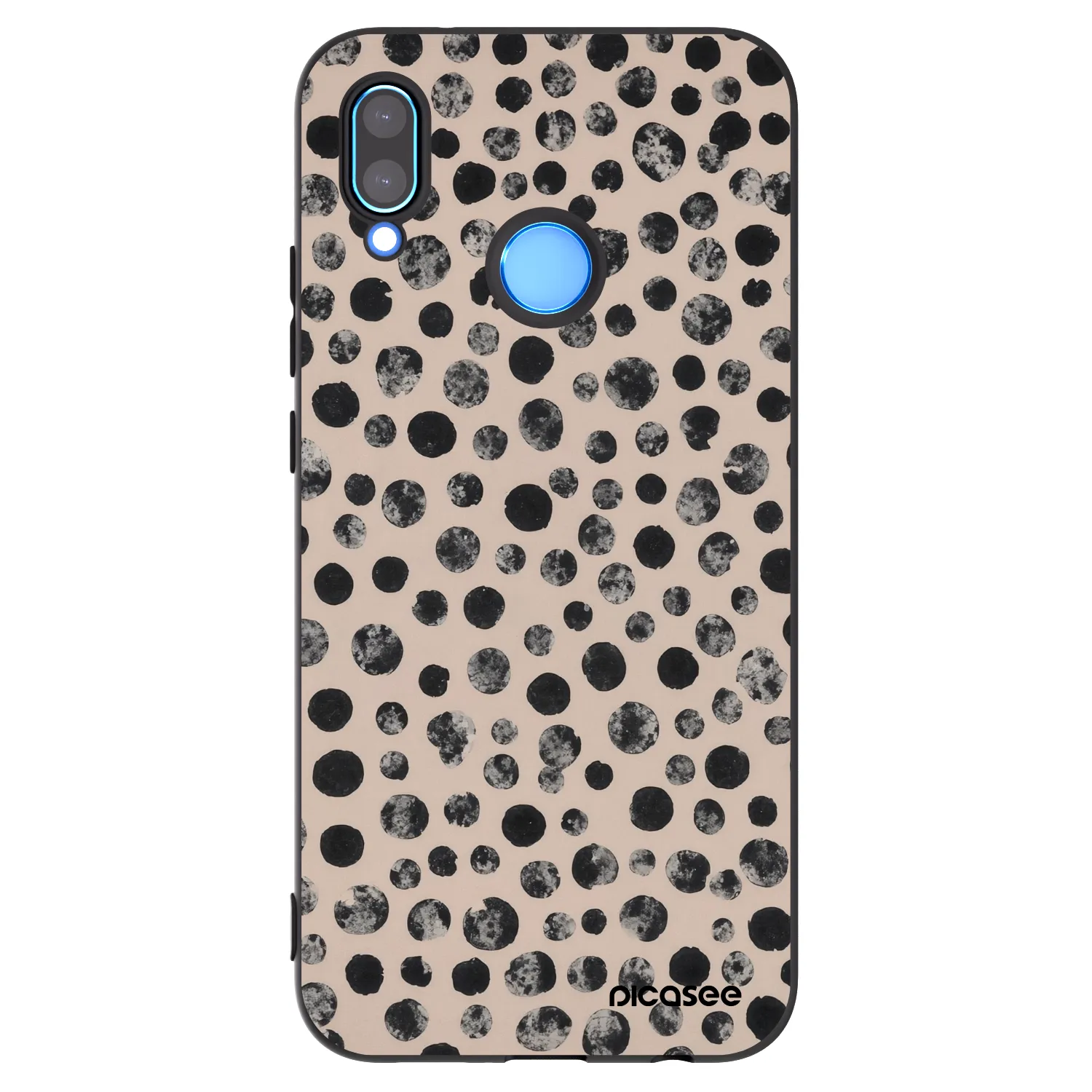 Picasee silikonový černý obal pro Huawei P20 Lite - Dots