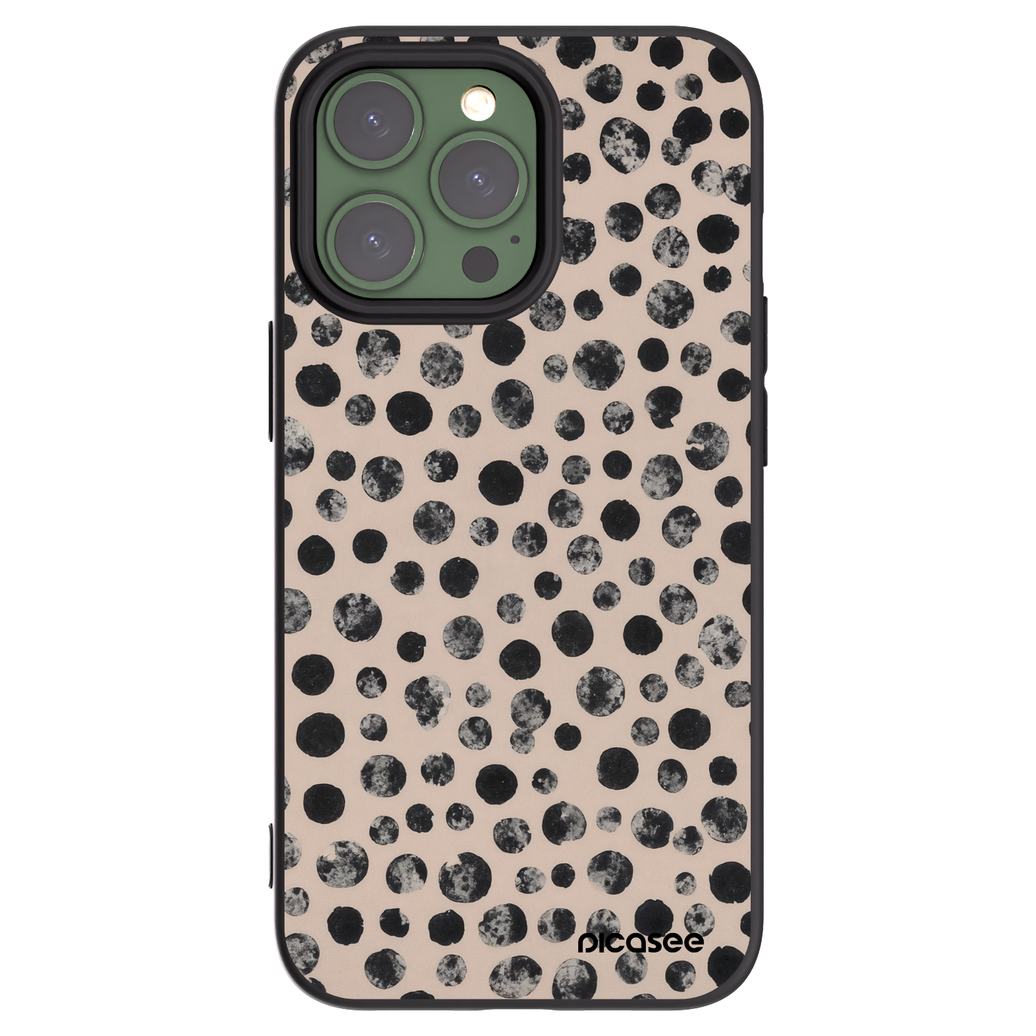 Picasee silikonový černý obal pro Apple iPhone 13 Pro - Dots