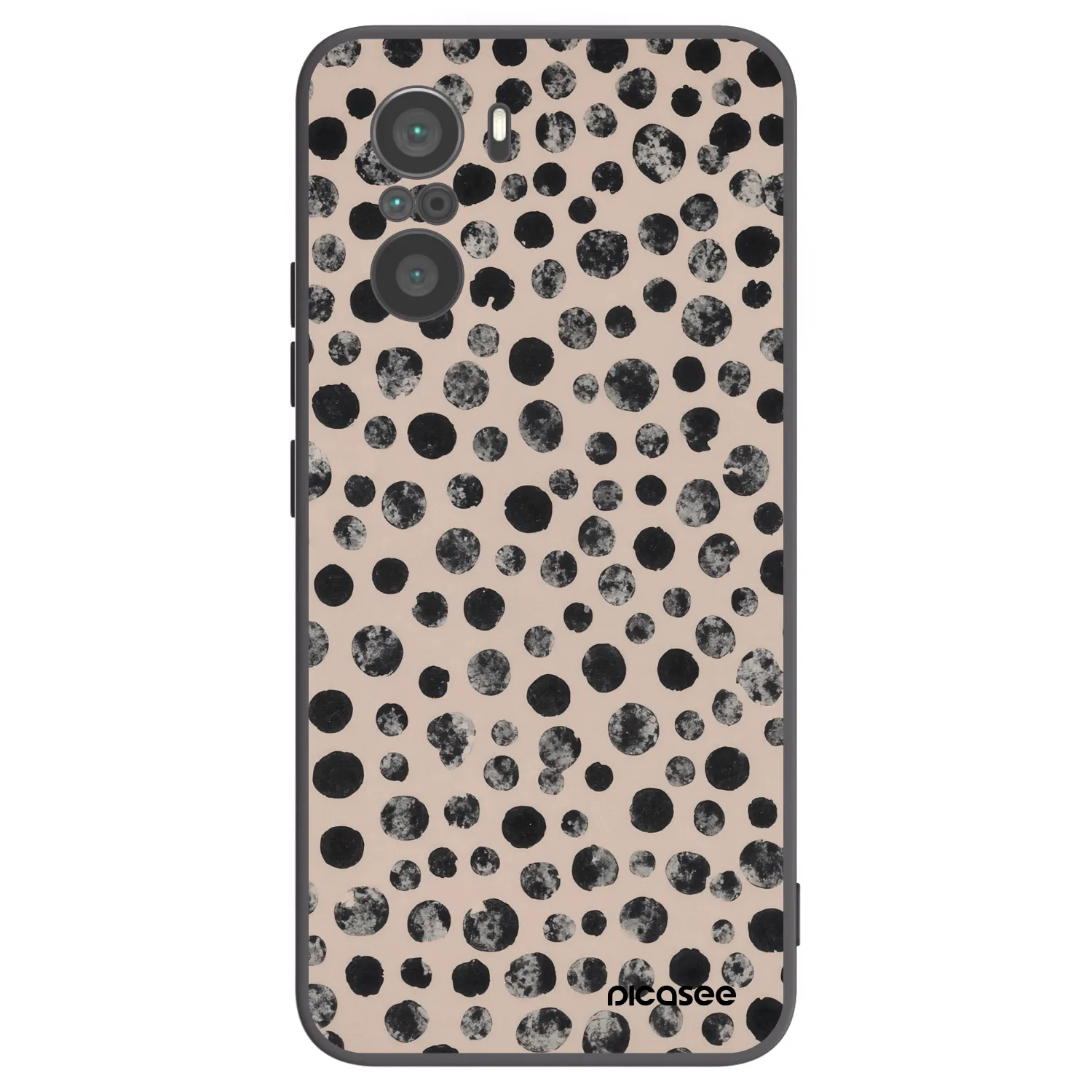 Picasee silikonový černý obal pro Xiaomi Poco F3 - Dots
