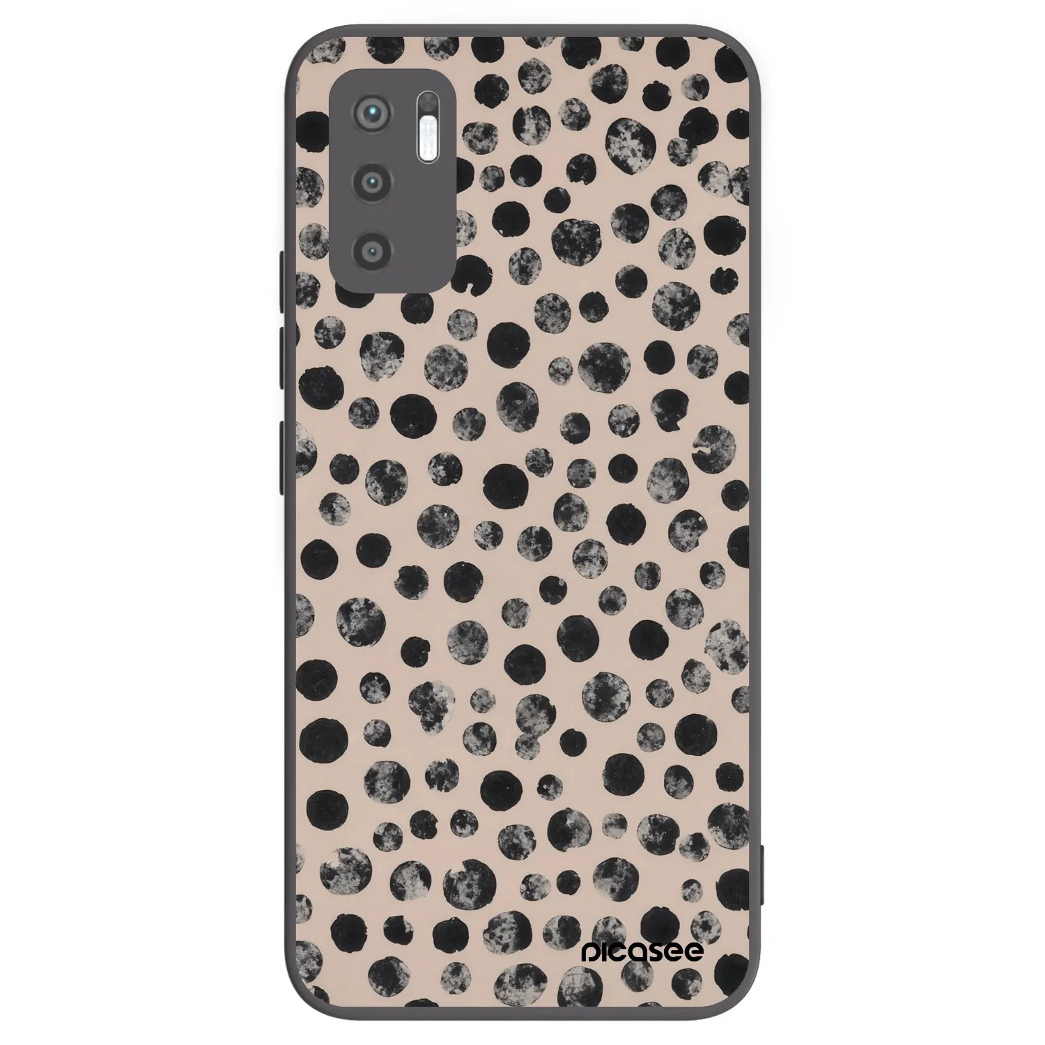 Picasee silikonový černý obal pro Xiaomi Redmi Note 10 5G - Dots