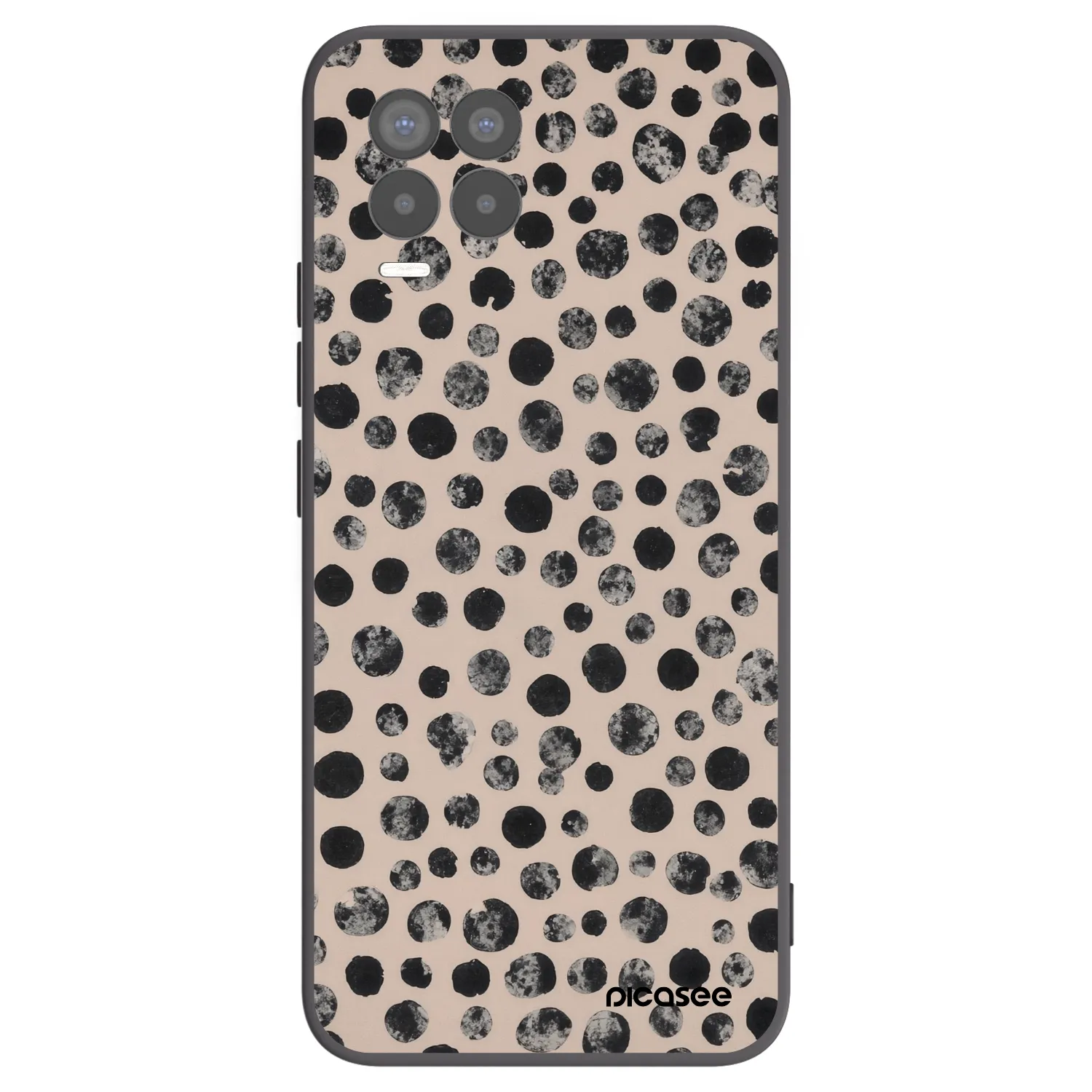 Picasee silikonový černý obal pro Realme 8 4G - Dots