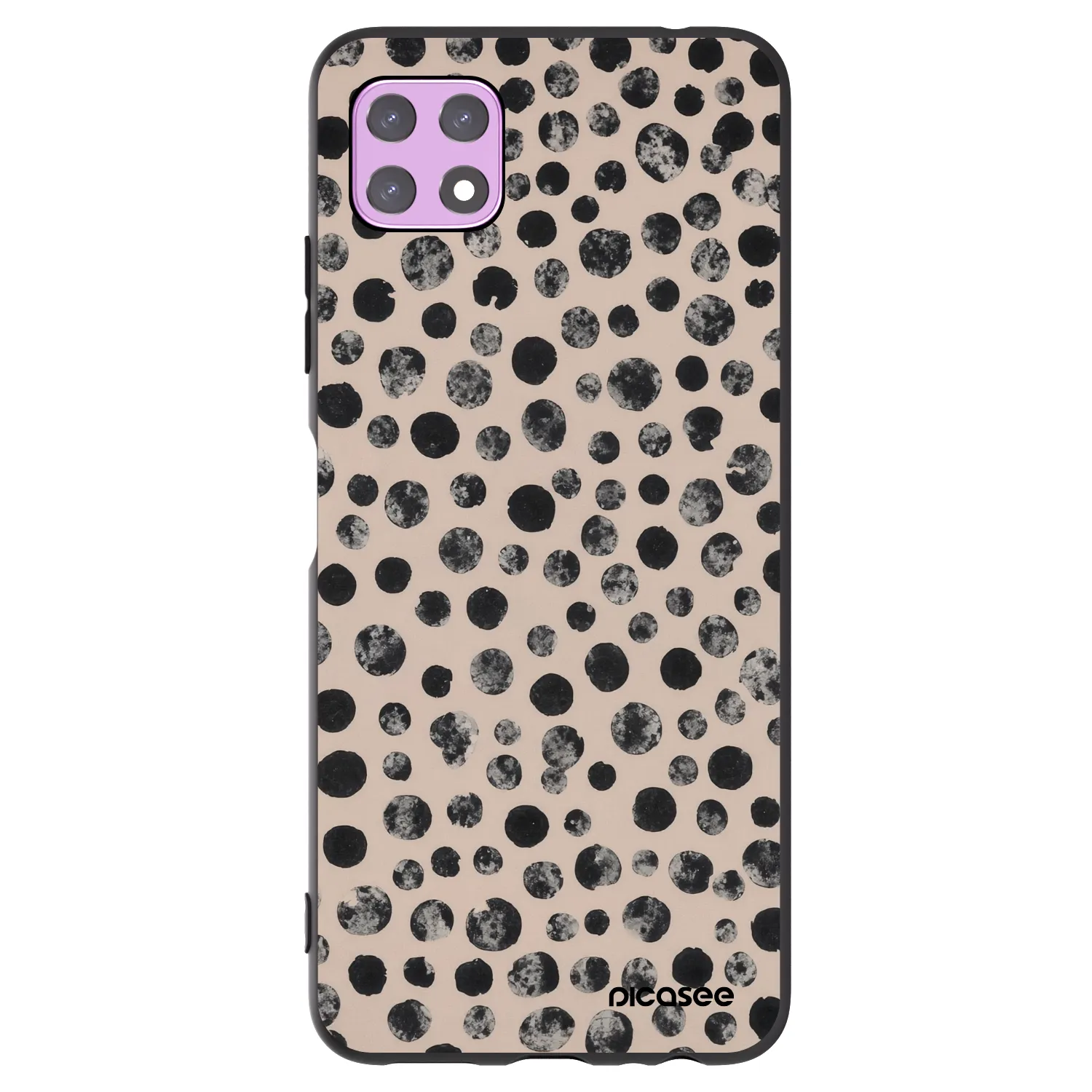 Picasee silikonový černý obal pro Samsung Galaxy A22 A226B 5G - Dots