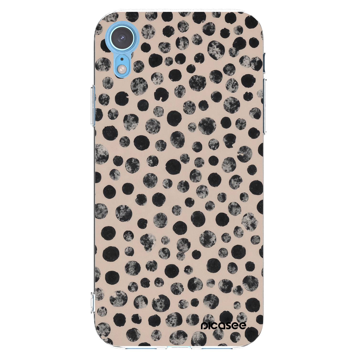 Picasee silikonový průhledný obal pro Apple iPhone XR - Dots