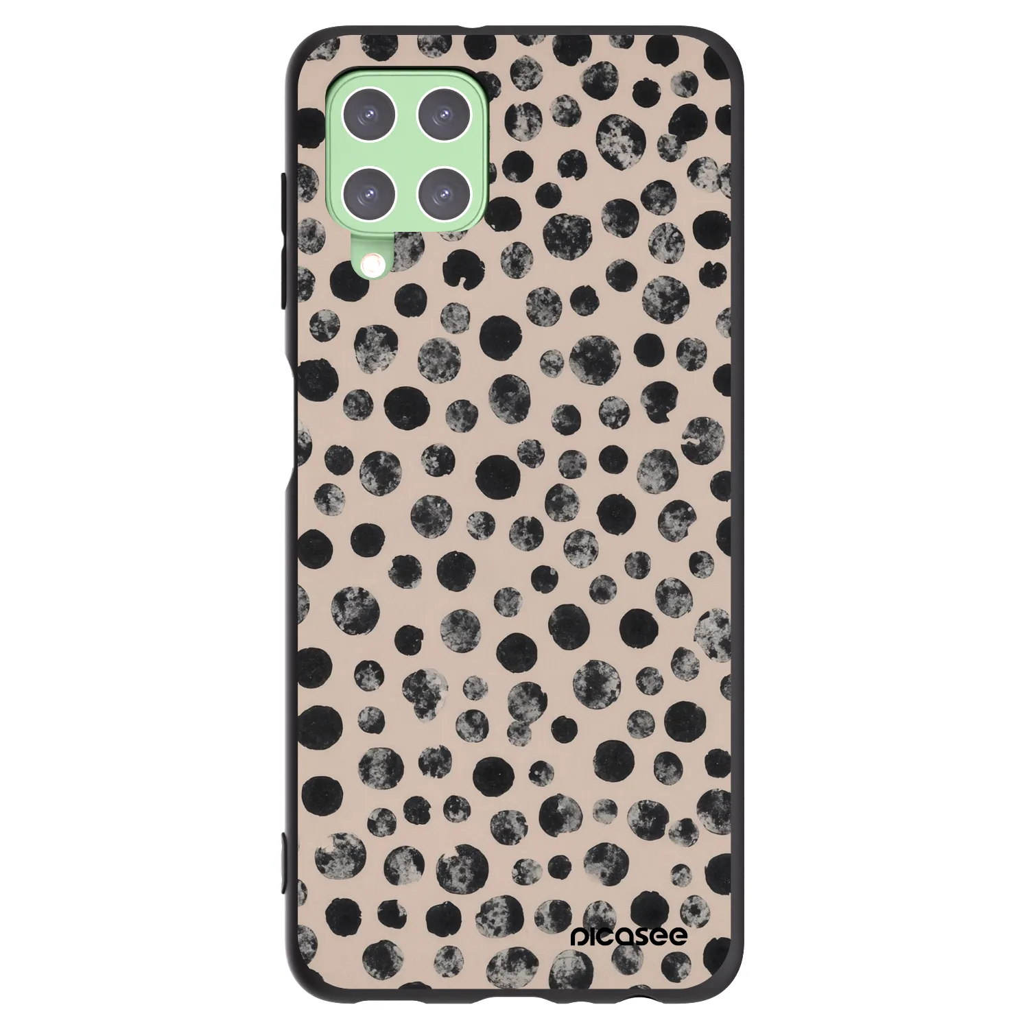 Picasee silikonový černý obal pro Samsung Galaxy A22 A225F 4G - Dots