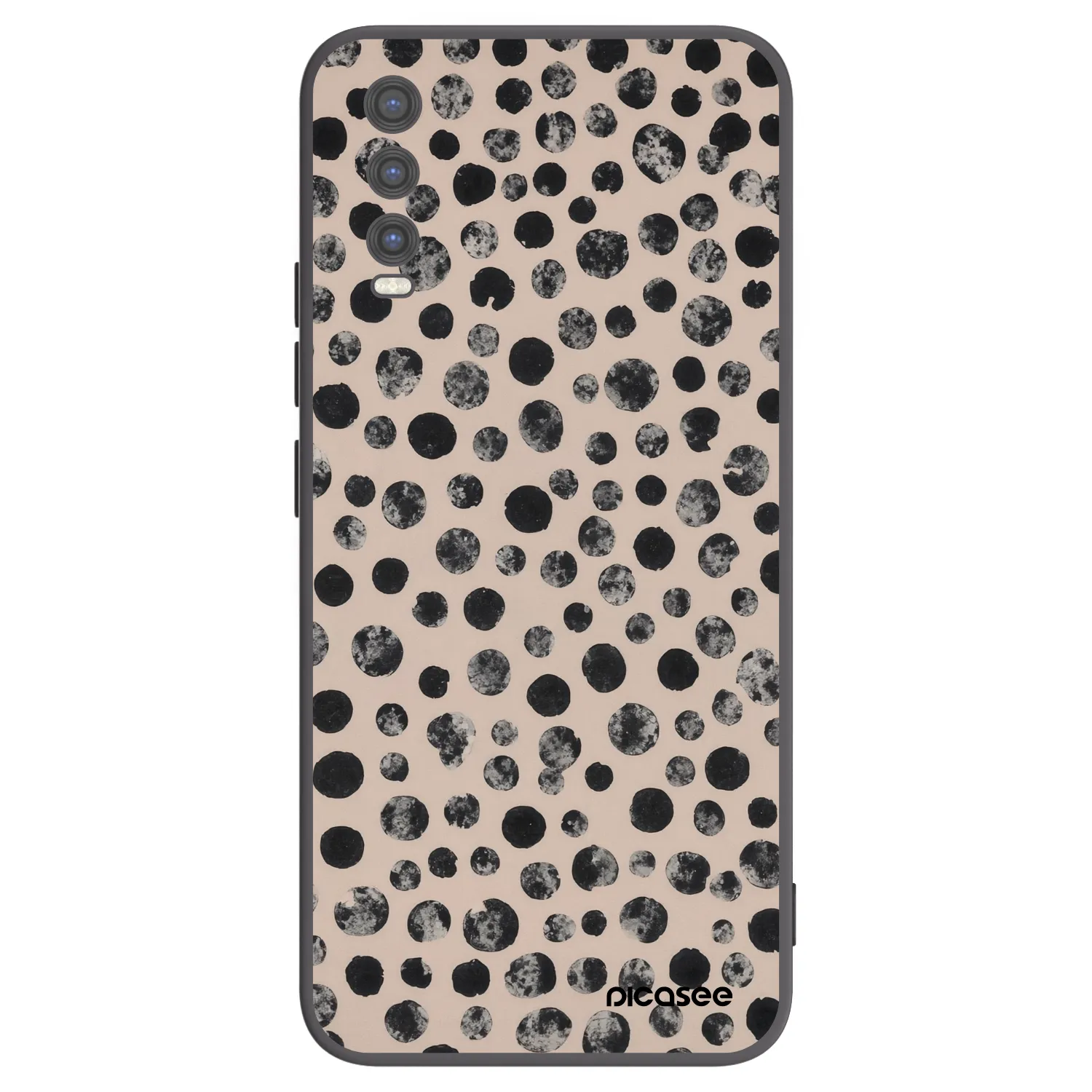 Picasee silikonový černý obal pro Vivo Y20s - Dots
