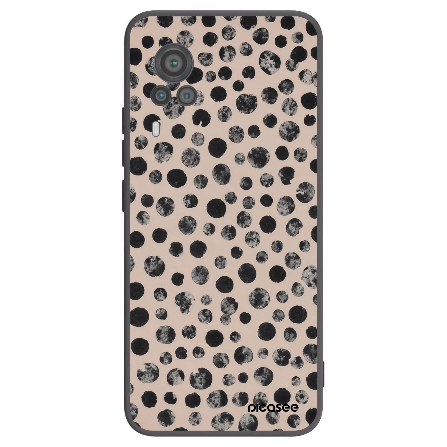 Picasee silikonový černý obal pro Vivo X60 Pro 5G - Dots