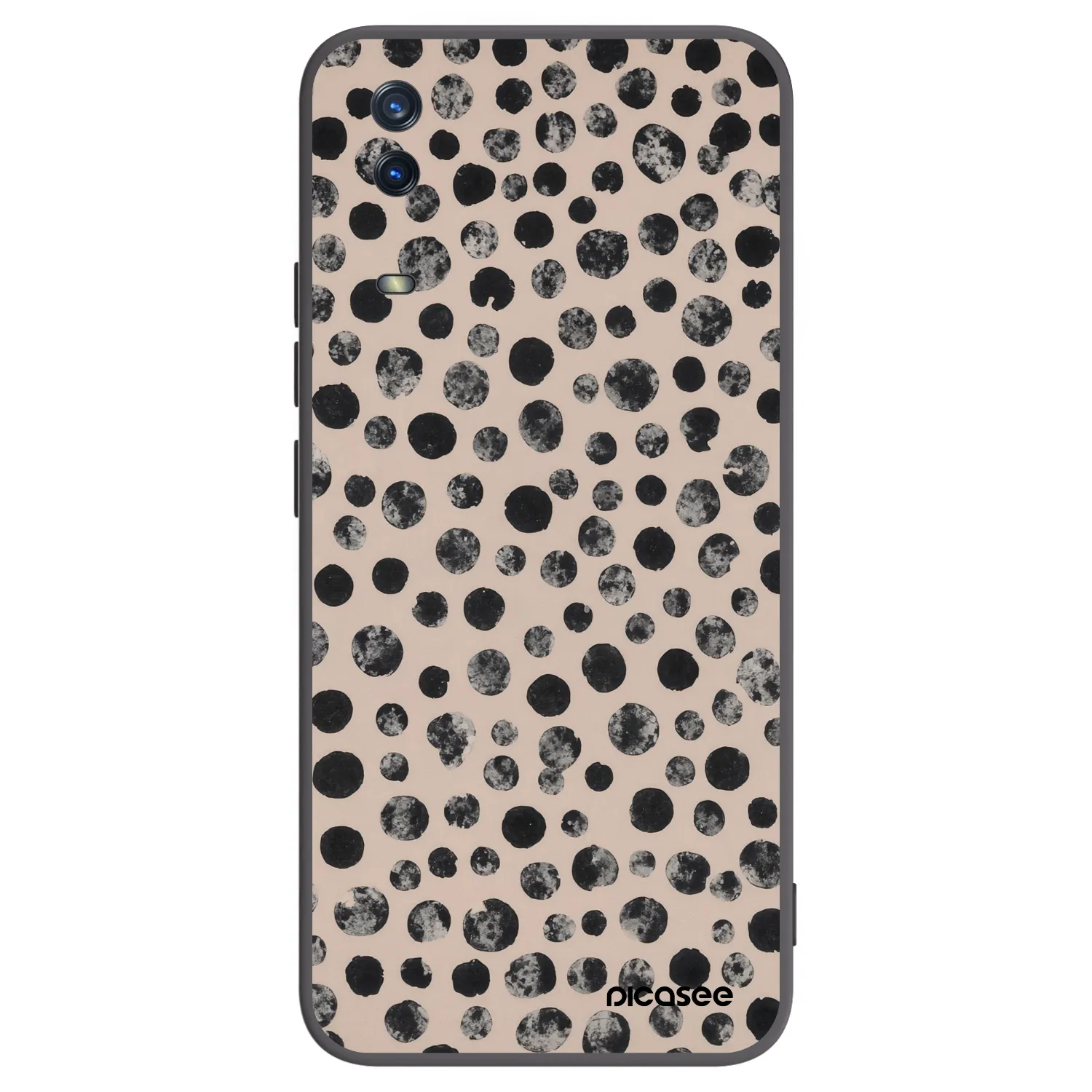 Picasee silikonový černý obal pro Vivo Y11s - Dots