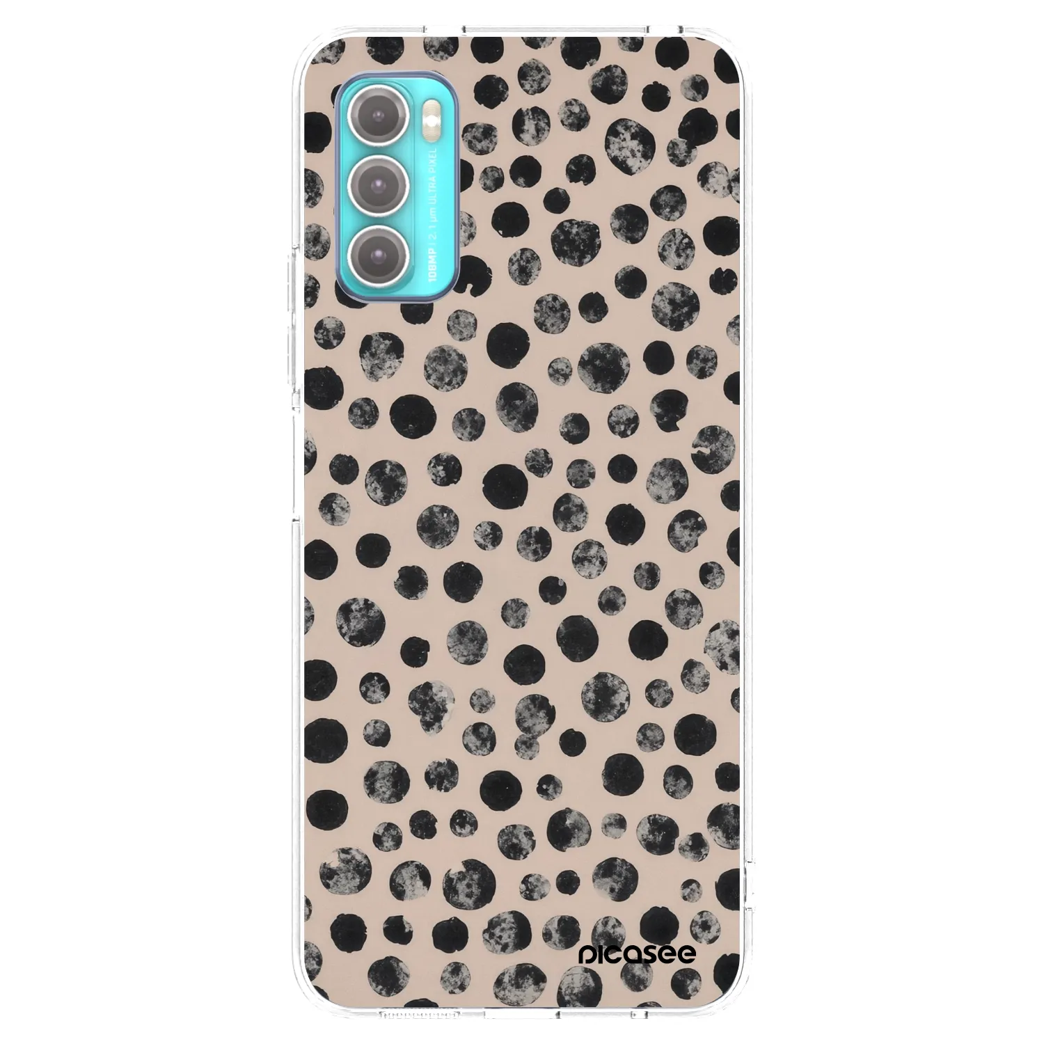 Picasee silikonový průhledný obal pro Motorola Moto G60 - Dots
