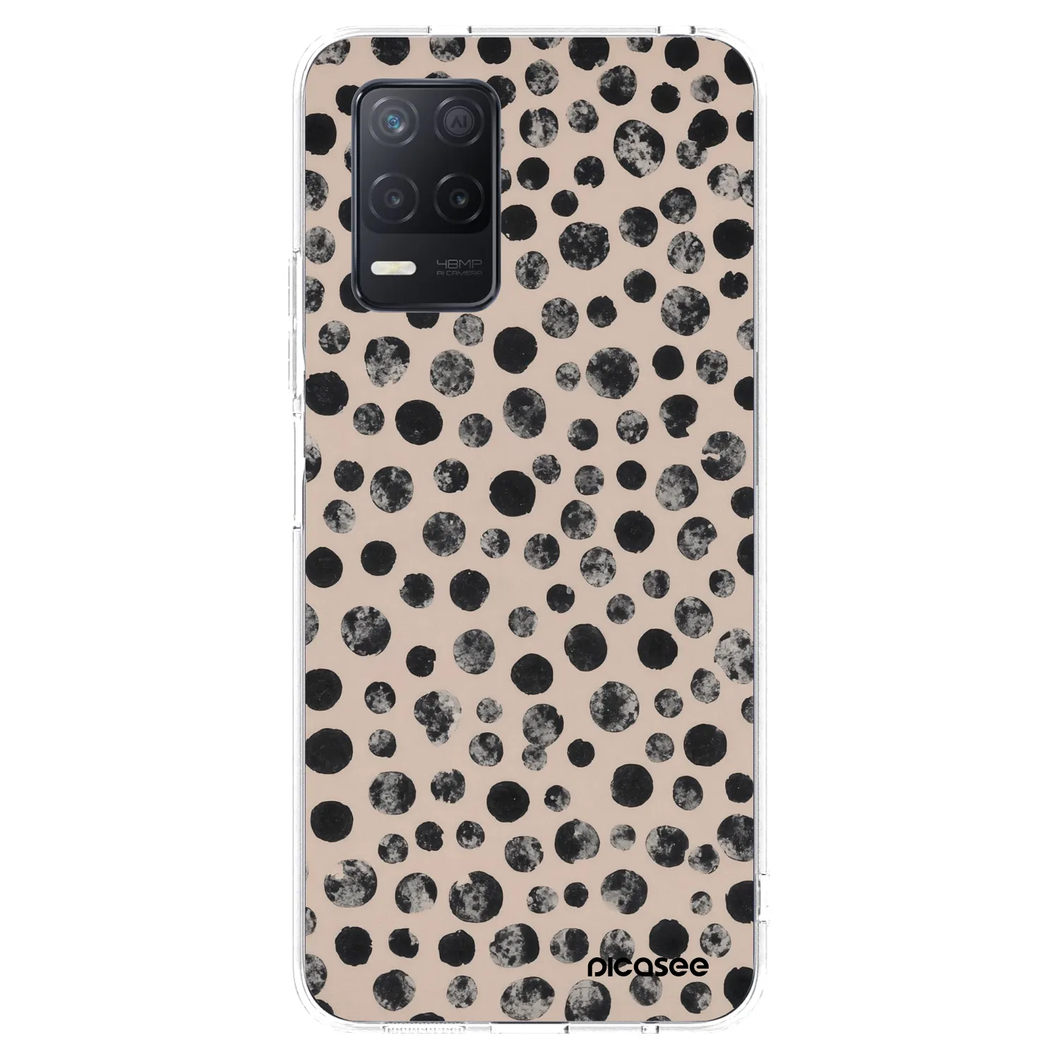Picasee silikonový průhledný obal pro Realme 8 5G - Dots