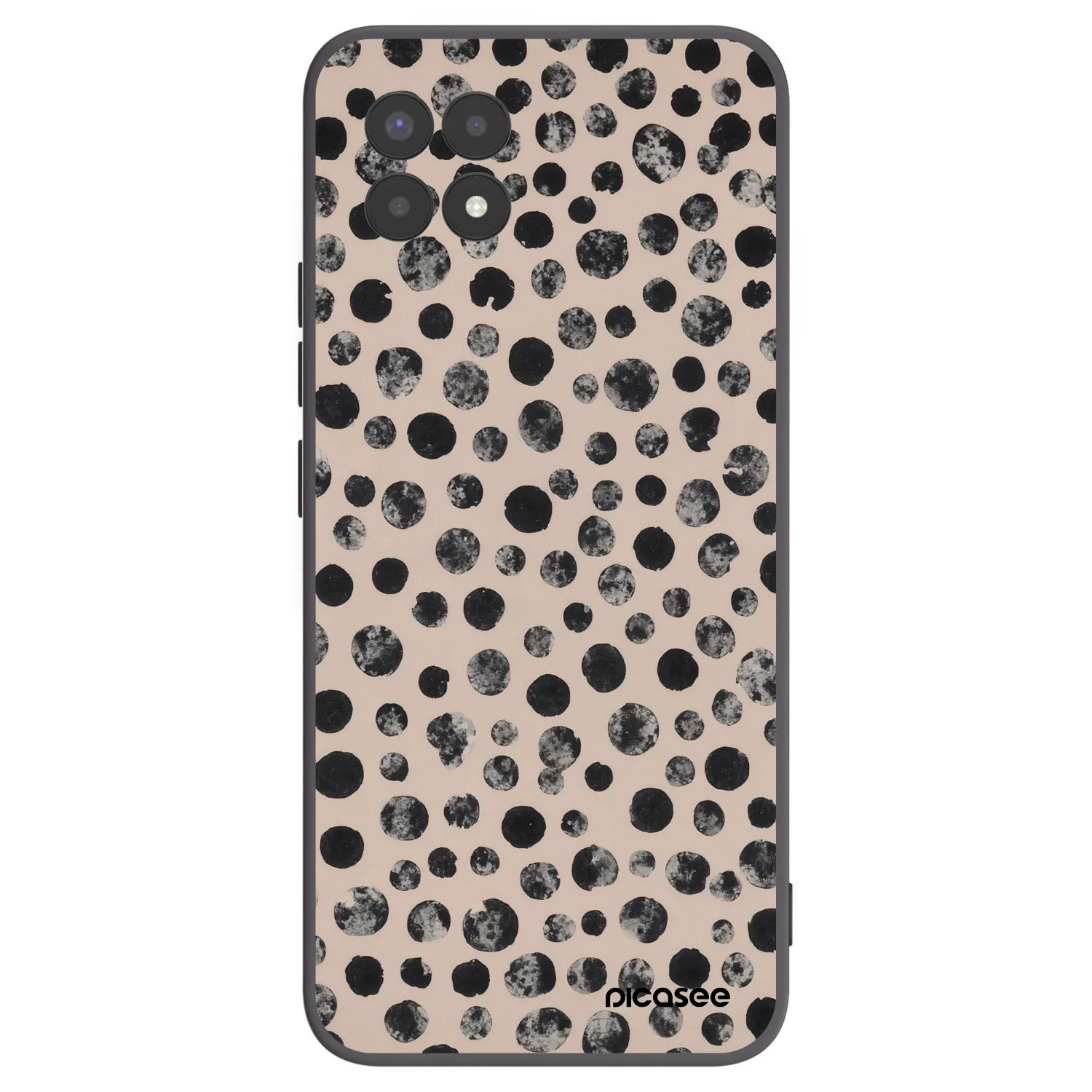 Picasee silikonový černý obal pro Realme 8i - Dots
