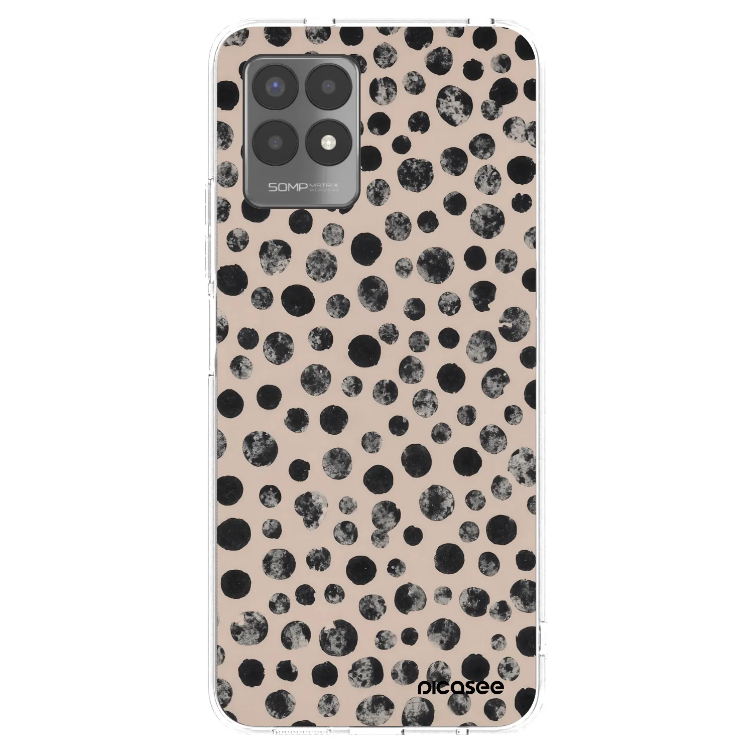 Picasee silikonový průhledný obal pro Realme 8i - Dots