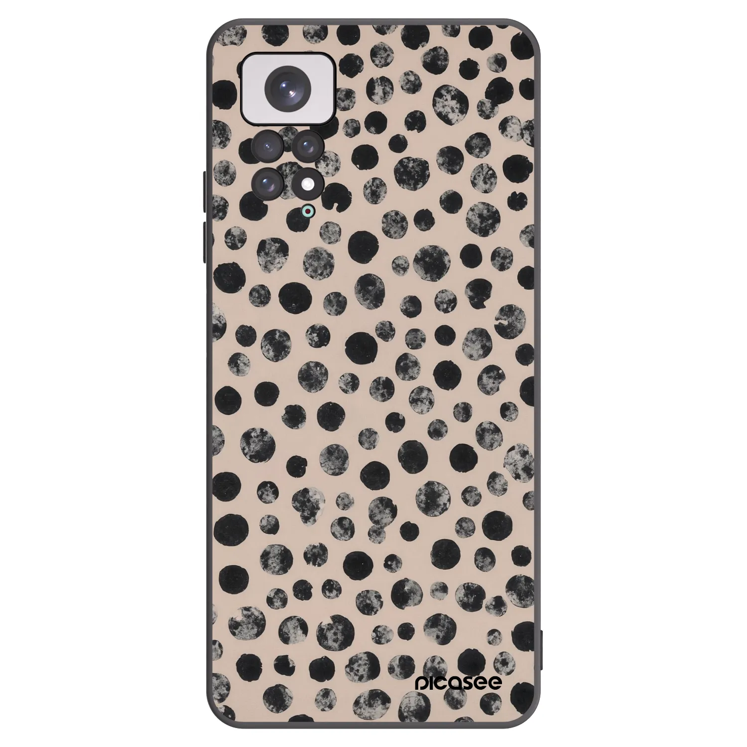 Picasee silikonový černý obal pro Xiaomi Redmi Note 11 - Dots