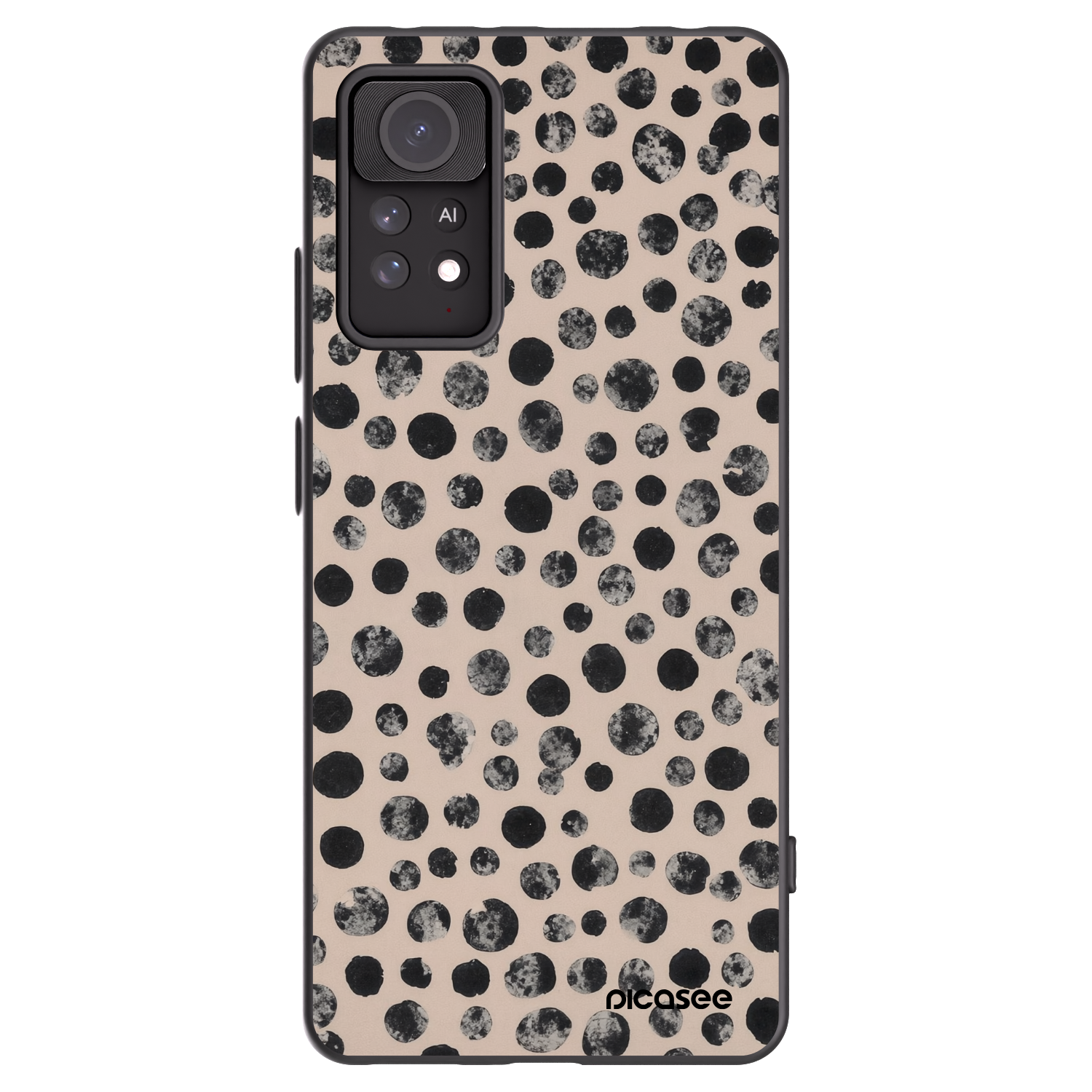 Picasee silikonový černý obal pro Xiaomi Redmi Note 11 Pro - Dots